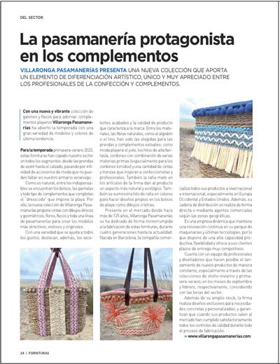 Publicació a la Revista "Fornituras"